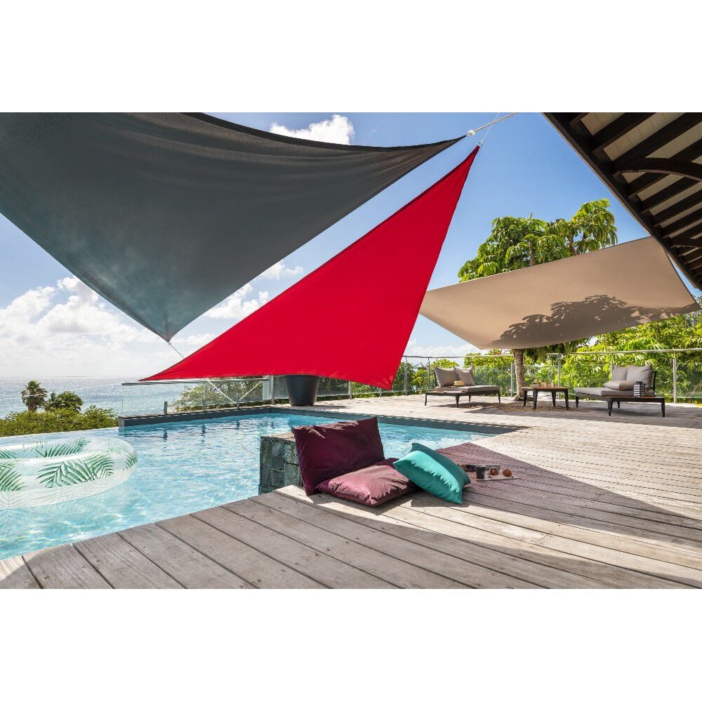 Voile d’ombrage triangulaire Delta 300x300 cm gris