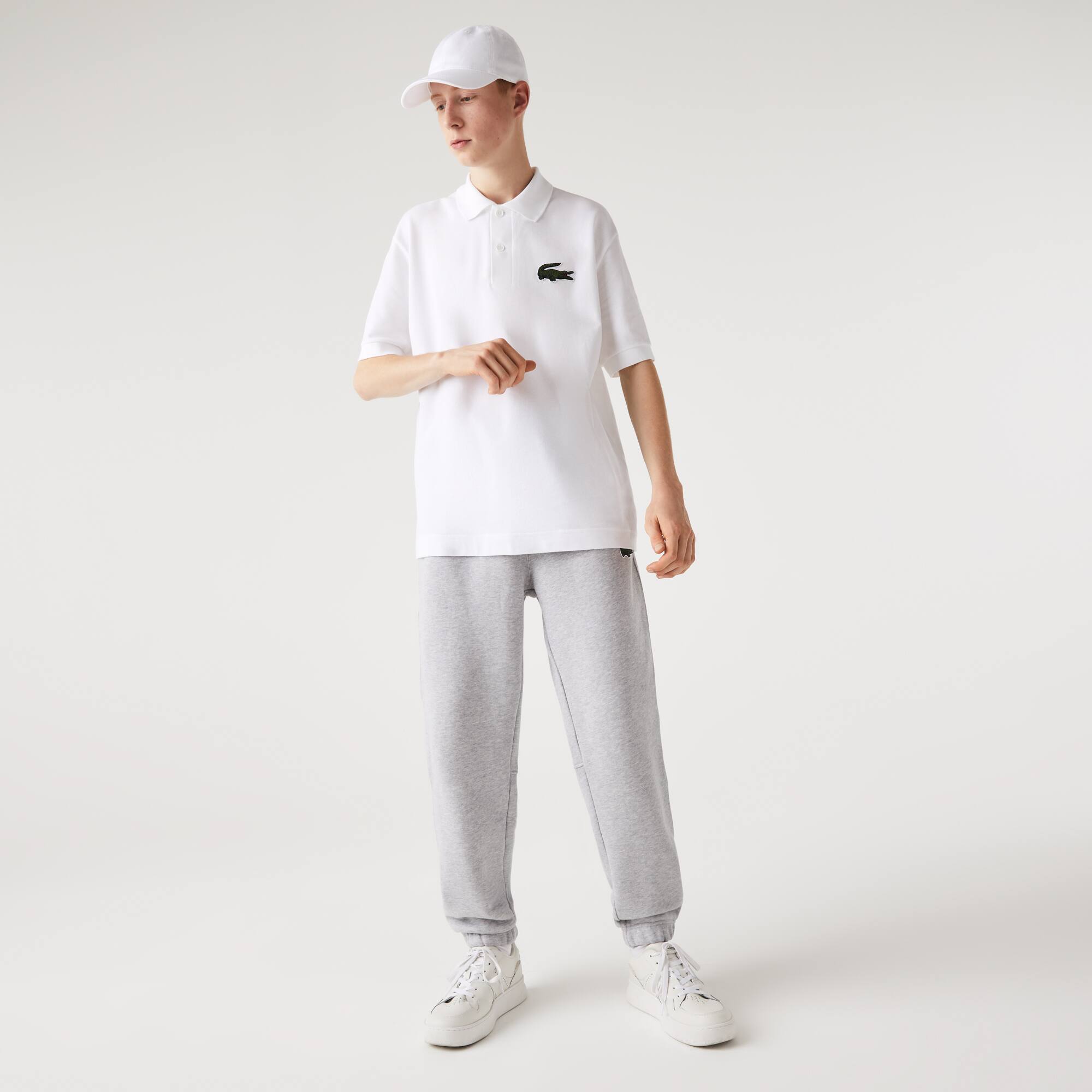 Pantalon de survêtement Jogger unisexe en molleton de coton biologique Pantalons de survêtement - Gris - Lacoste - Unisex