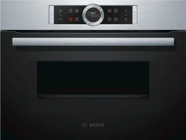 Bosch Serie | 8 CMG633BS1 - Kombinationsovn - til indbygning - niche - bredde: 56 cm - dybde: 55 cm - højde: 45 cm - med selv-rengøring - inox