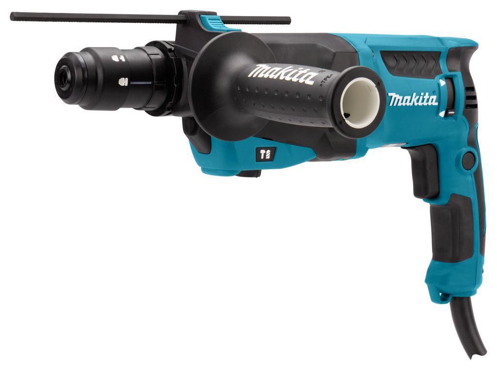 Makita HR2630TX12 Combihamer SDS-Plus 2,4J   snelwisselboorkop   17 delige boren- en beitelset 800W in koffer