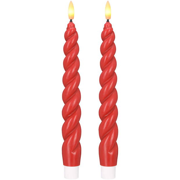 Blokker LED Dinerkaars Swirl - 2,8x25 cm - Fel Rood