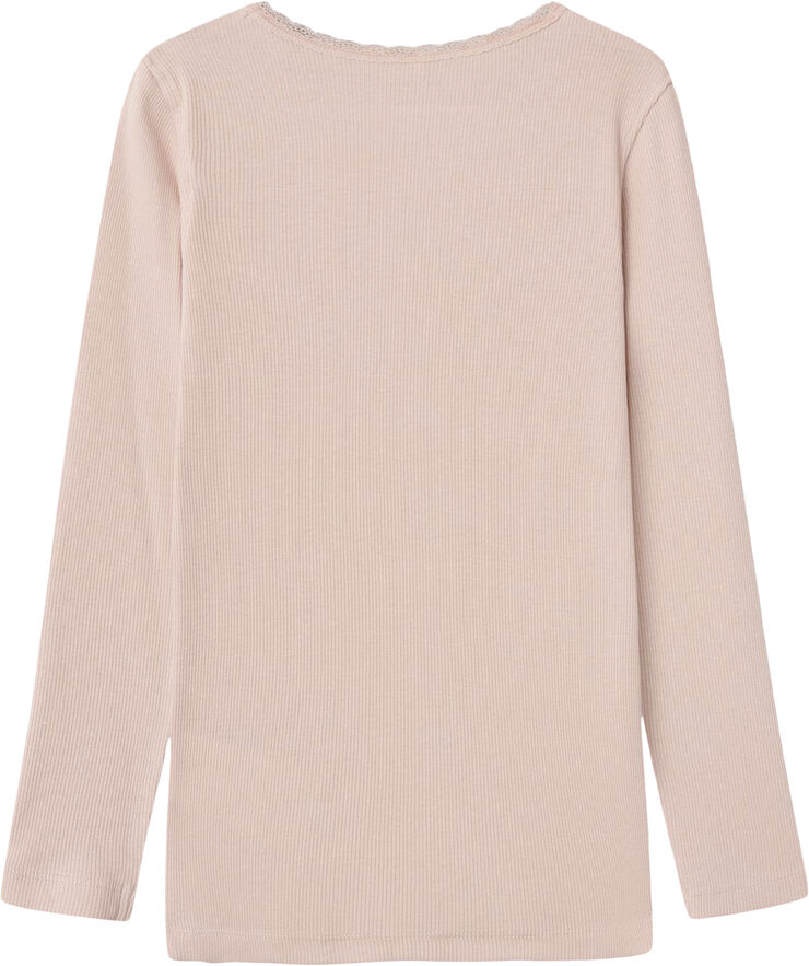 Name It NKFKAB LS SLIM TOP NOOS Sepia rose