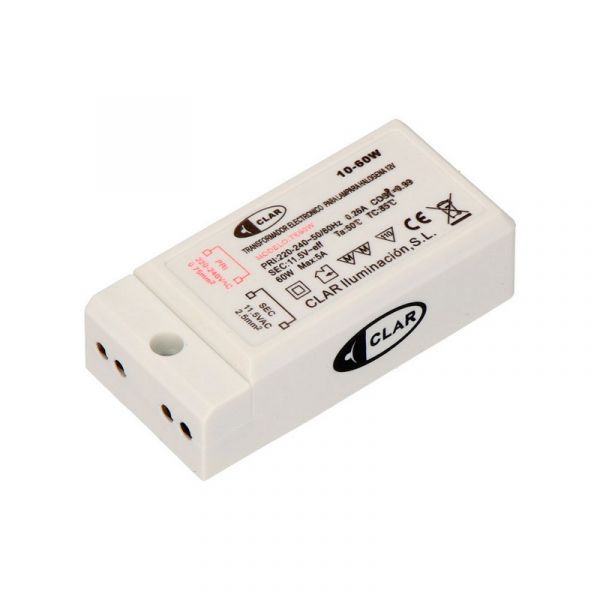 EDM Transformador Eletronico 12v 10/60 W - 67x33x20 - EDM31706