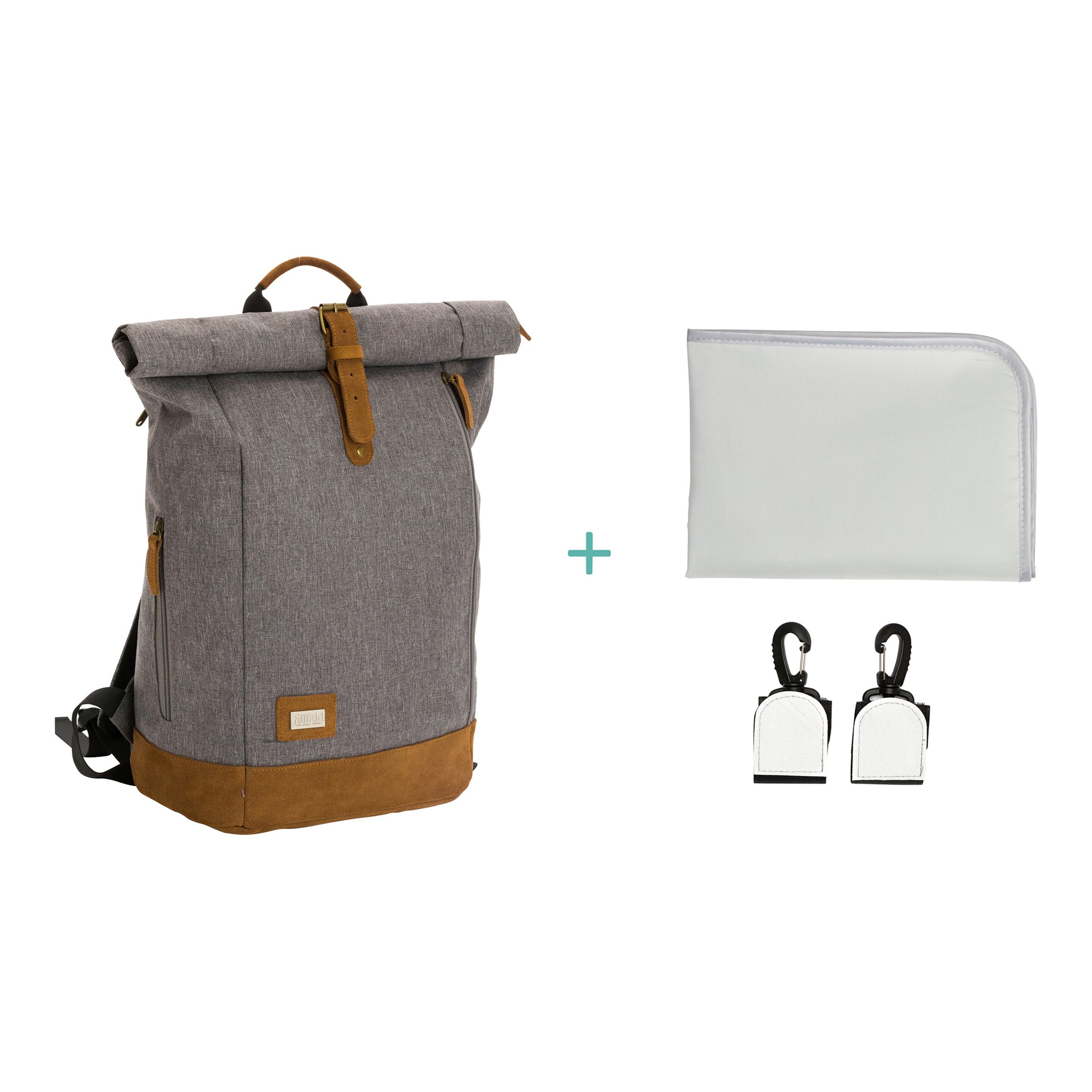 Fillikid Wickelrucksack Berlin grau melange
