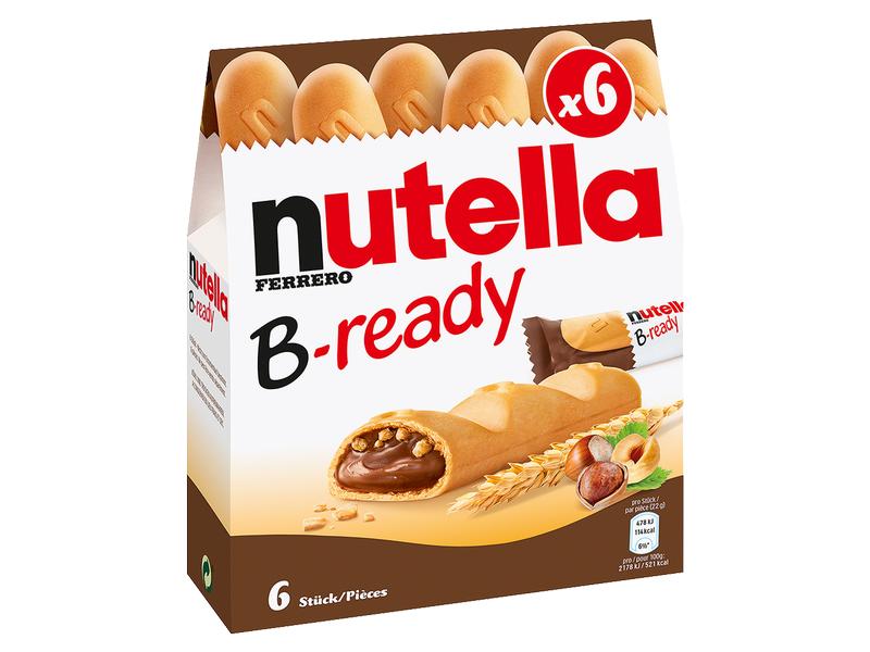 Ferrero Riegel Nutella B-Ready 132 g Knuspriger Waffel Riegel mit Nutella Füllung