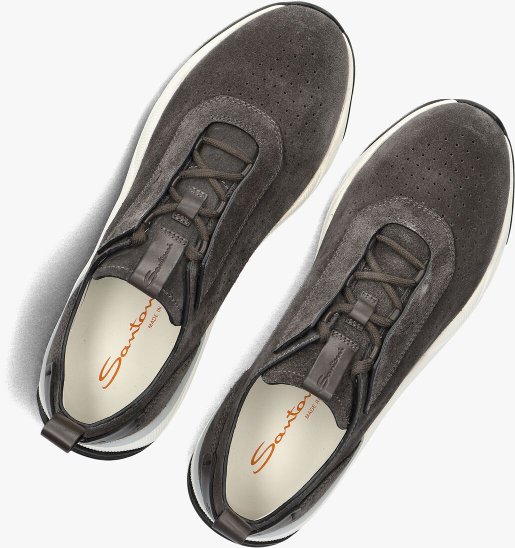 bruine santoni lage sneakers sue unlined runner