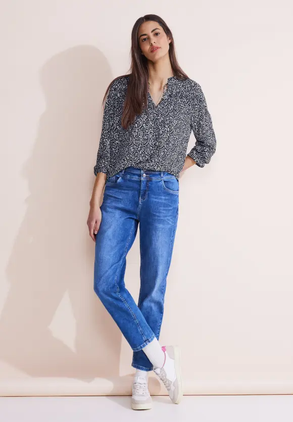 Print Tunikabluse - deep blue