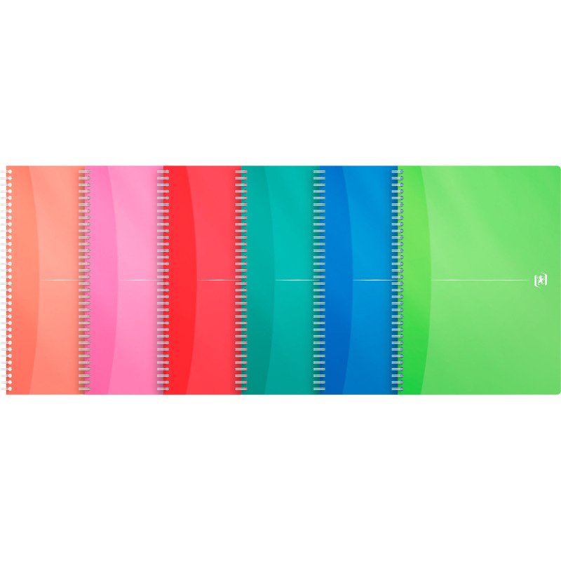 Cahier spirale Oxford My Colour A4 21 X 29,7 cm - blanc ligné - 180 pages