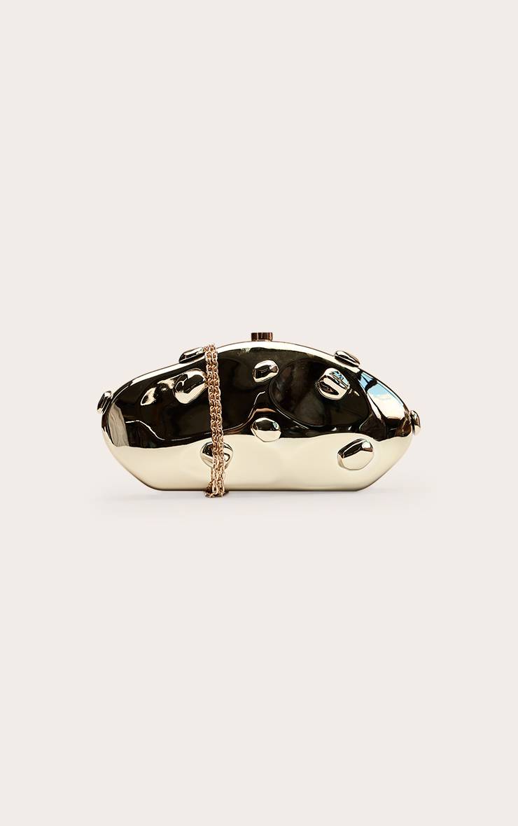 Doré Pochette Rigide Texturée