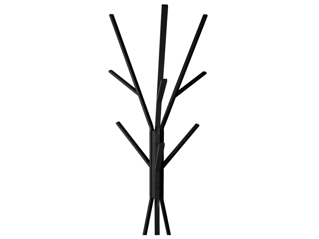 Porte-manteaux en Métal et Bois Noir 9 Patères H 180 cm