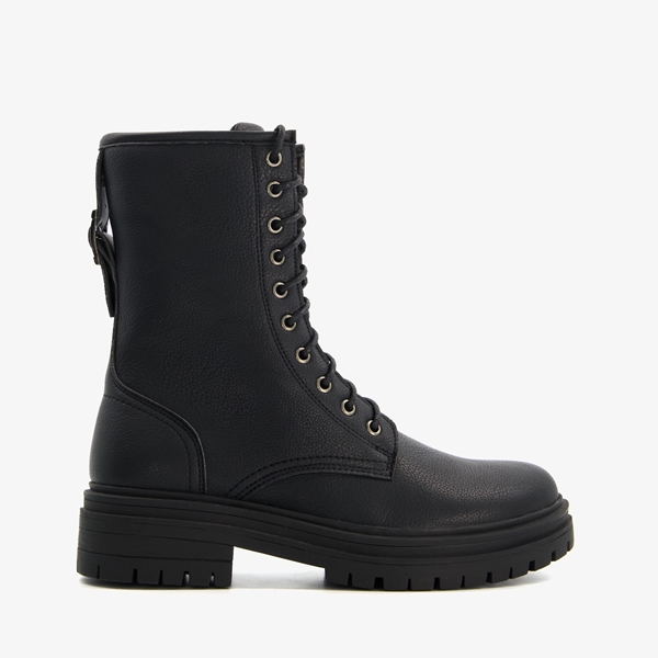 Blue Box dames veterboots met decoratieve gesp