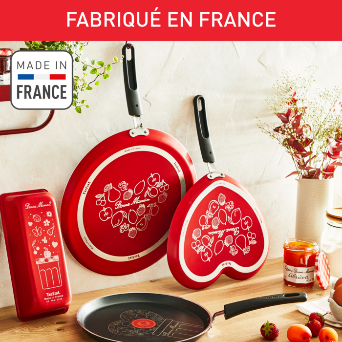 Tefal & Bonne Maman Poêle à crêpes cœur Chandeleur