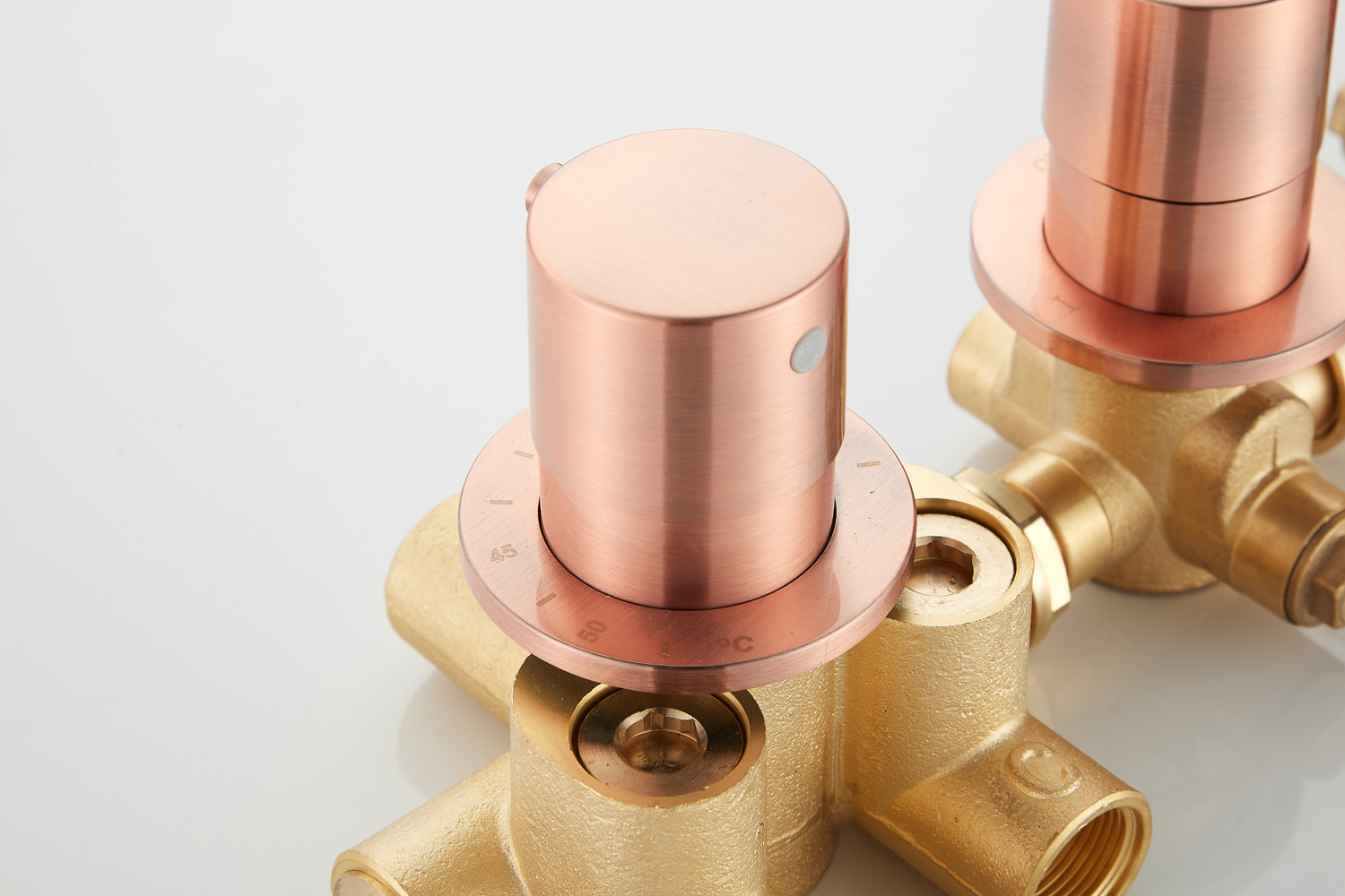 Saniclear Plus thermostaatkraan afbouwdeel geborsteld koper - nieuw