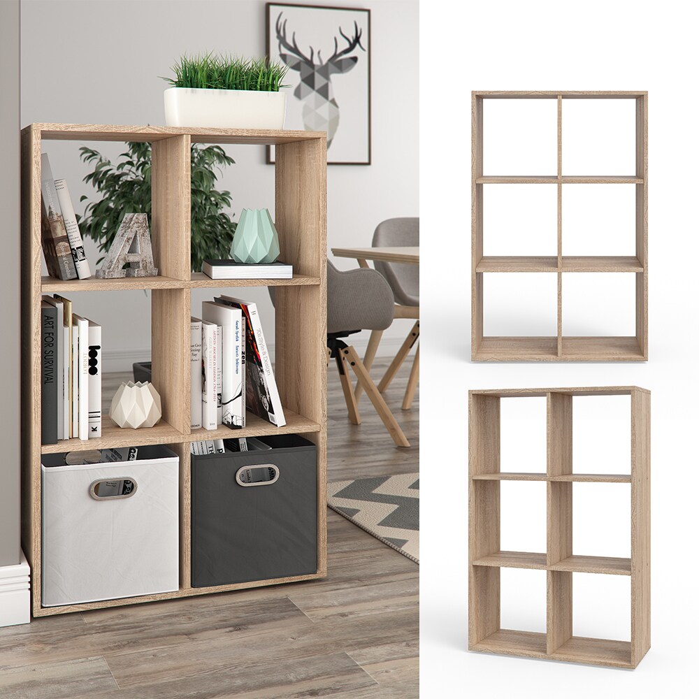 Vicco Raumteiler Bücherregal Standregal Aktenregal Regal 6 Sonoma