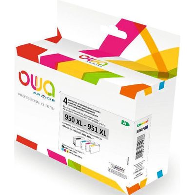 Cartouche compatible HP 950XL/951XL - pack de 4 - noir, cyan, magenta, jaune - Owa K10312OW