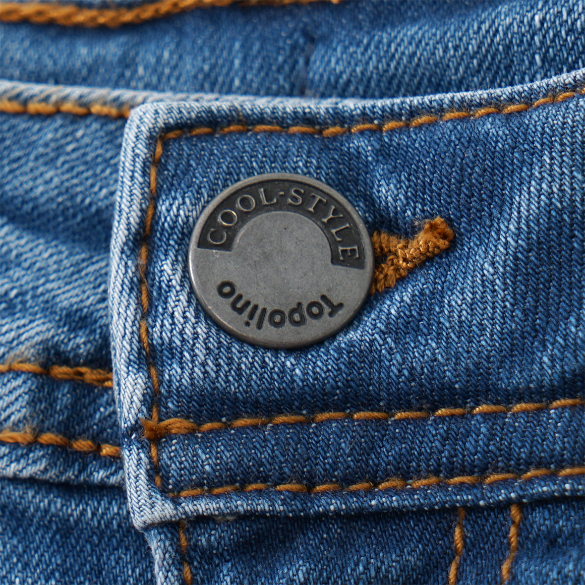 Topolino Jungen Slim-Jeans mit Used-Waschung blau