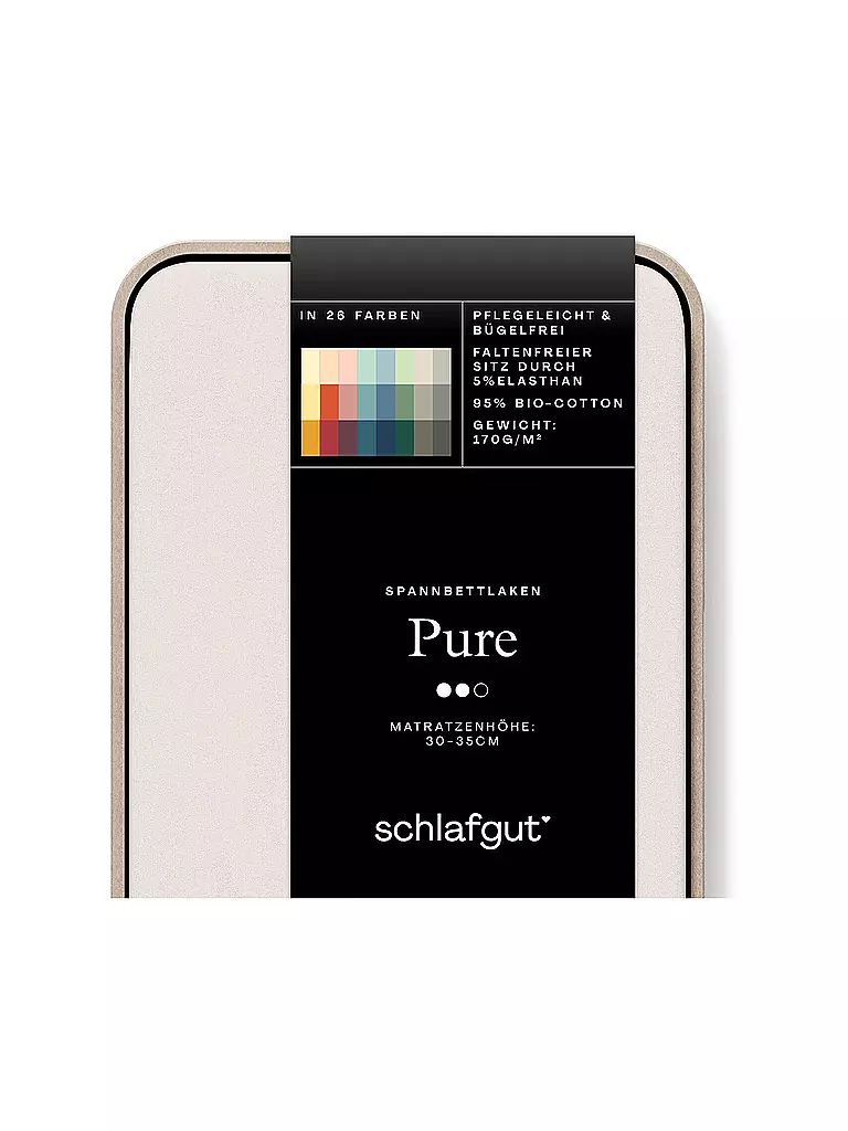 SCHLAFGUT Jersey Spannleintuch PURE 90x200cm Sand Light S beige