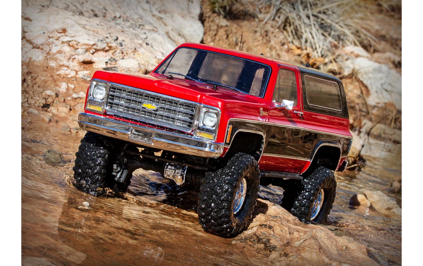 Scale Crawler TRX-4 Blazer K5 4WD Rot, ARTR, 1:10<br>Scale-Crawler mit Allradantrieb und lizenzierter Chevrolet Blazer Karosserie