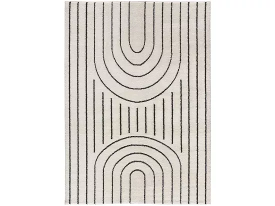 Tapis intérieur - géométrique - blanc - 120 x 170 cm - BLANCHE