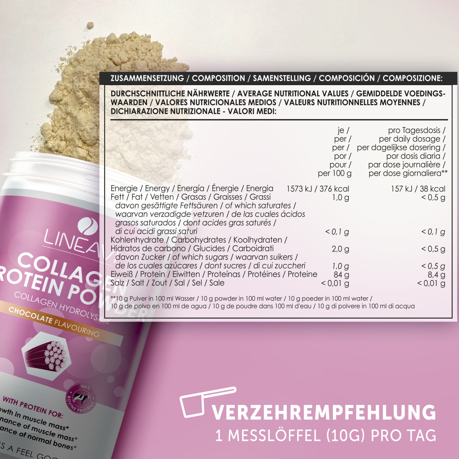 LINEAVI Kollagen Proteinpulver - 400g - Schokolade