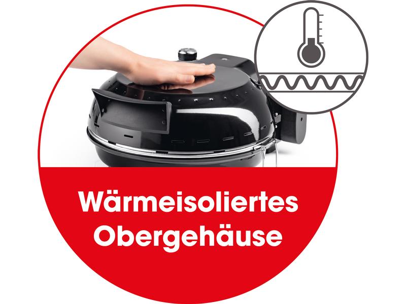 GOURMETmaxx Pizzaofen Ø 30 cm, Schwarz Pizza-Maker