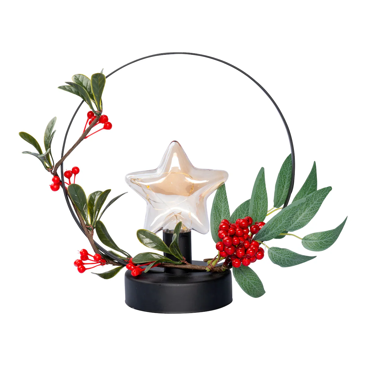 viva domo - LED-Weihnachts-Dekofigur „Beeren“