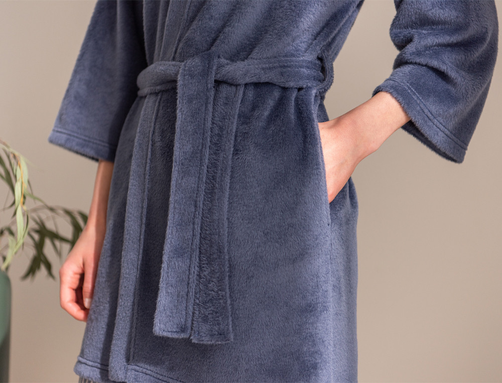 Peignoir femme-Reflets bleus