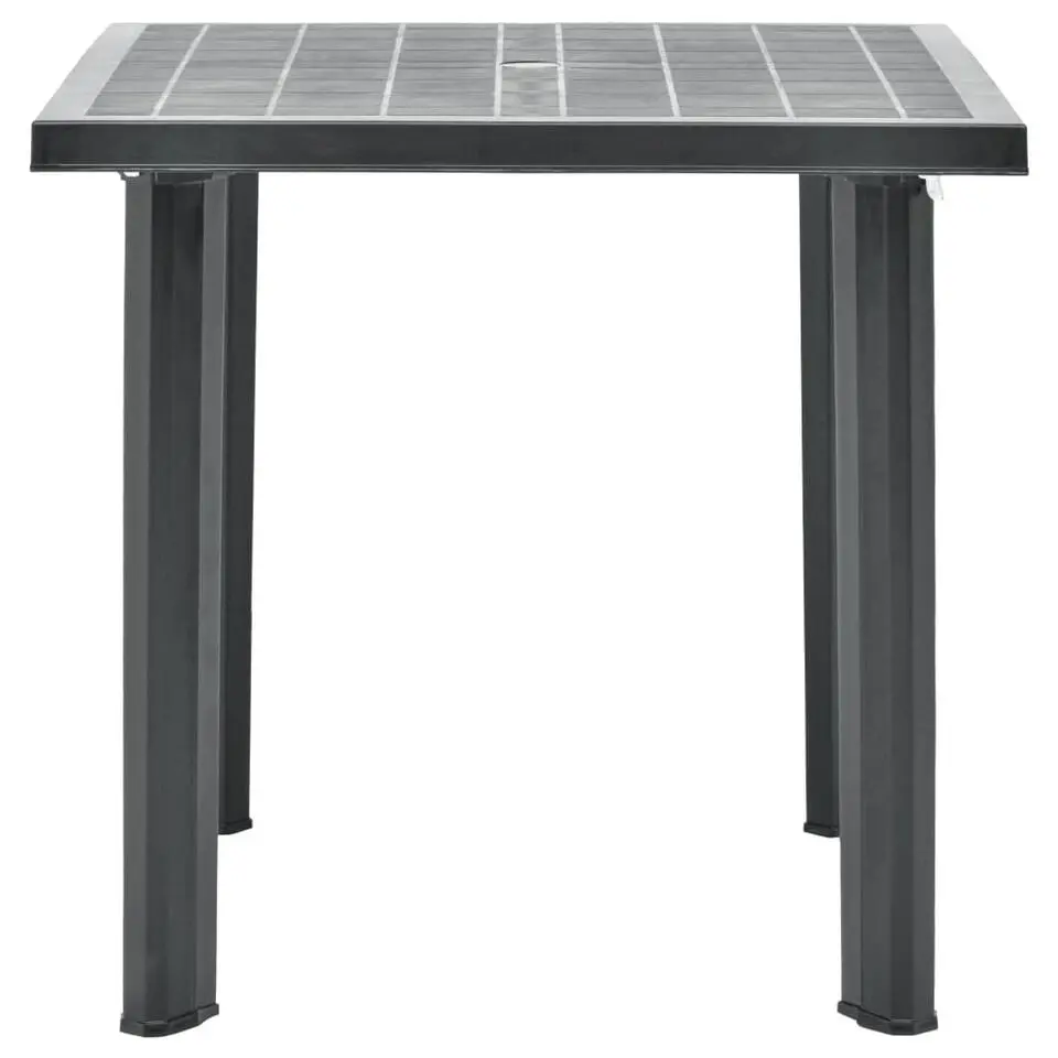 vidaXL - Tuintafel - Antraciet - Kunststof