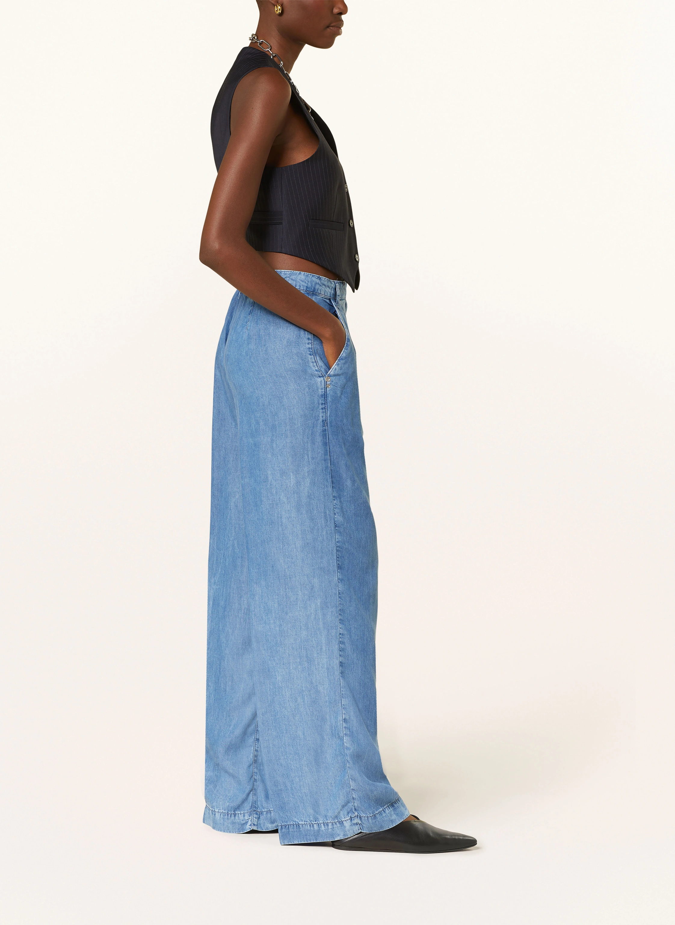 PATRIZIA PEPE Marlenehose in Jeansoptik