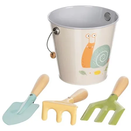 goki Eimer mit Gartenwerkzeug, Motiv Schnecke