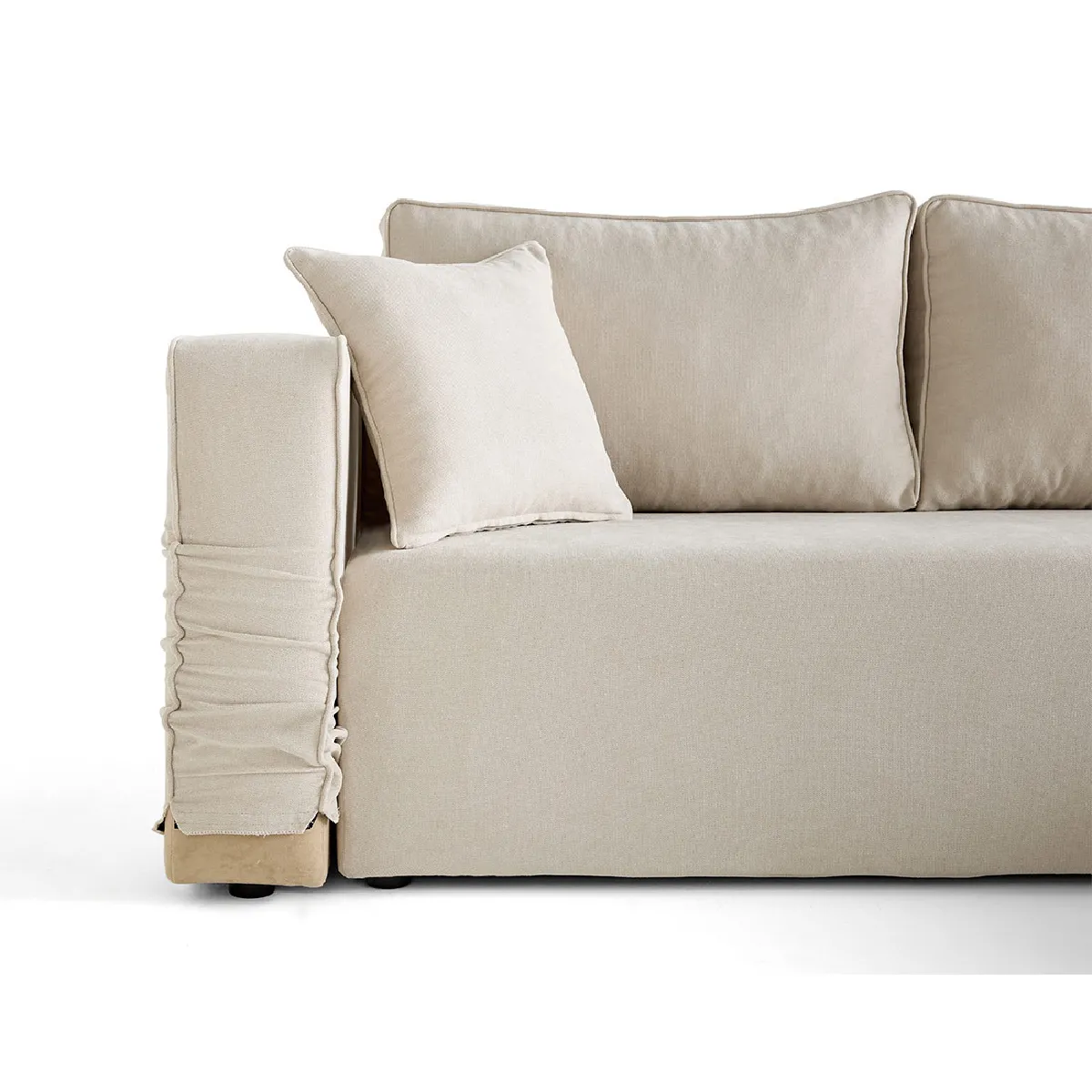 Bestmobilier Housse canapé Topaze - Beige