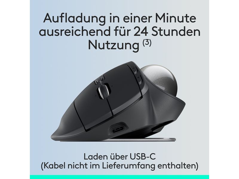 Logitech Trackball MX Ergo S Noch mehr Komfort und Präzision mit MX Ergo S Advanced Wireless Trackball