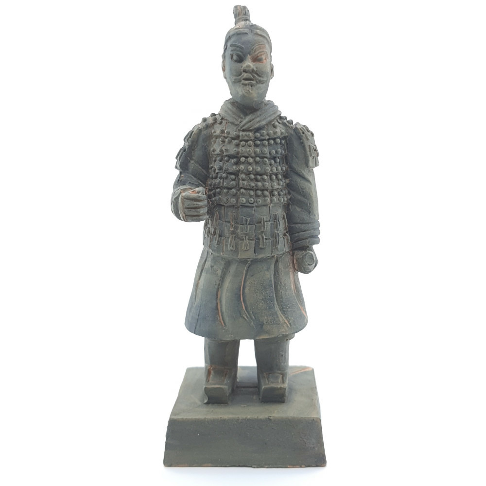Statuette guerrier chinois qin 1 l, hauteur 14 cm, décoration aquarium