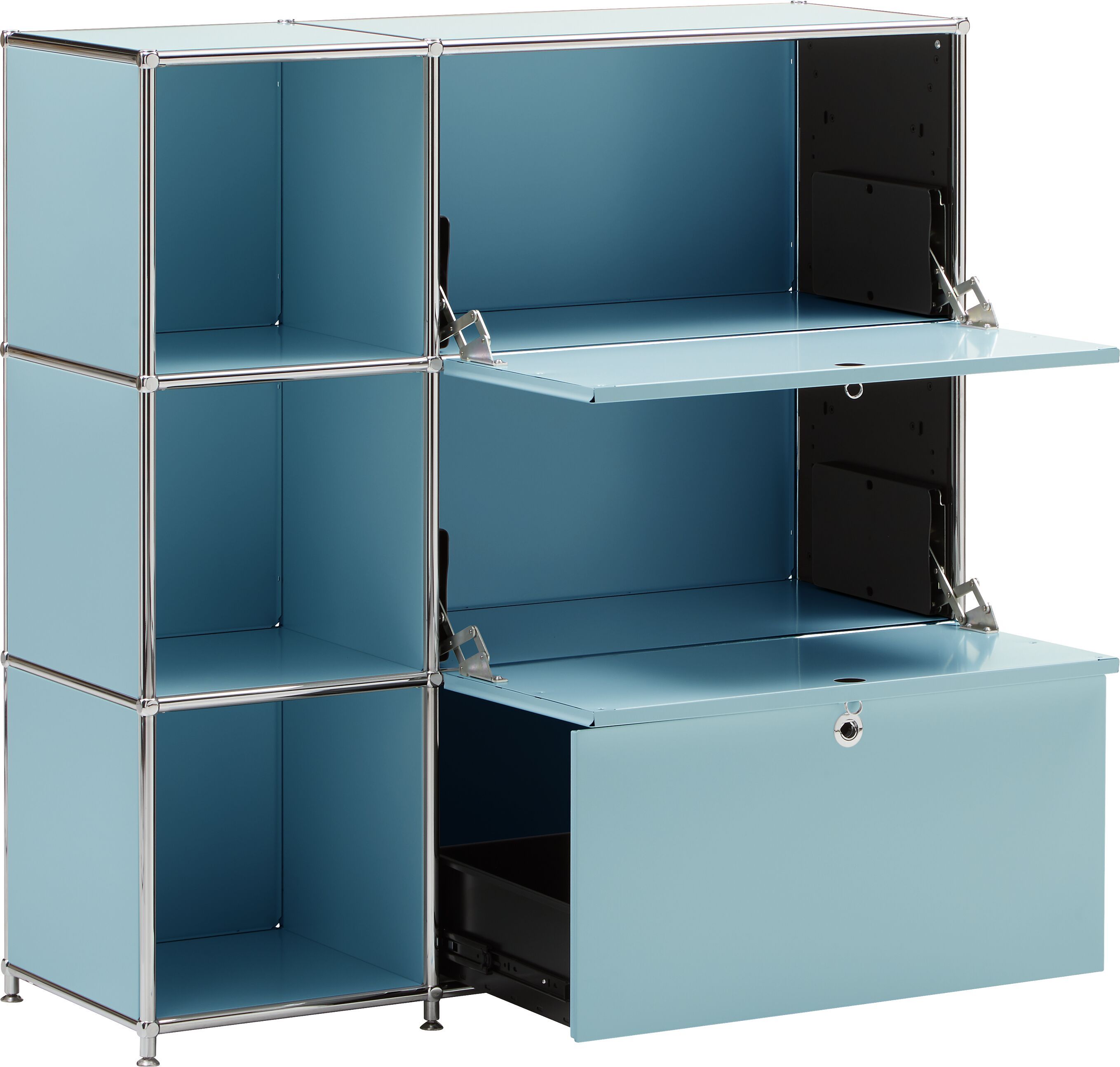 FLEXCUBE Highboard - Mint / B: 115.0 cm x T: 40.0 cm x H: 118.0 cm