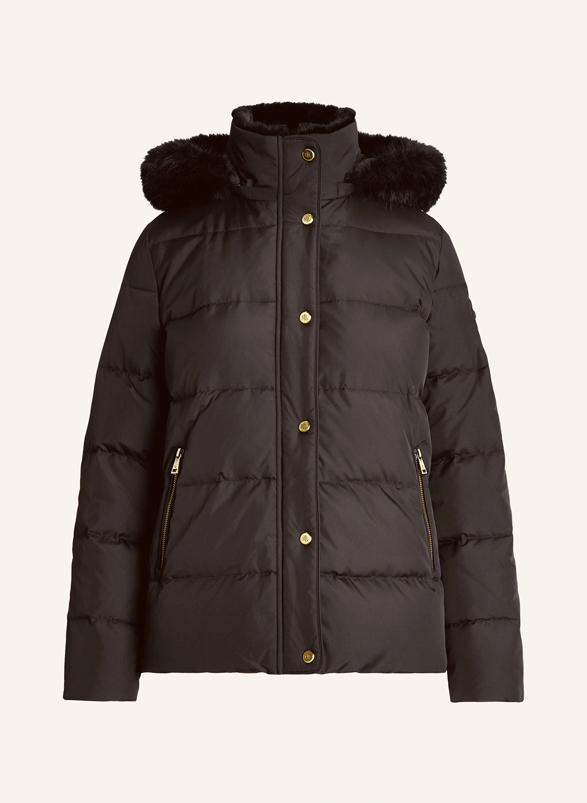 LAUREN RALPH LAUREN Daunenjacke mit abnehmbarer Kapuze und Kunstpelz