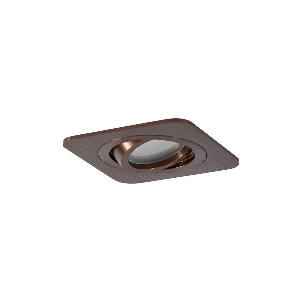 Set van 6 afgeronde inbouwspots donkerbrons GU10 50mm IP44 - Alberto