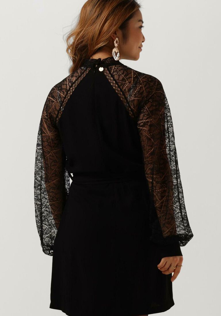 FREEBIRD zwarte freebird mini jurk magnify dress