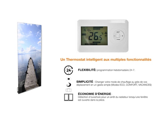 ILO - Radiateur rayonnant / radiateur électrique rayonnant mural / 500w / +28 motifs...
