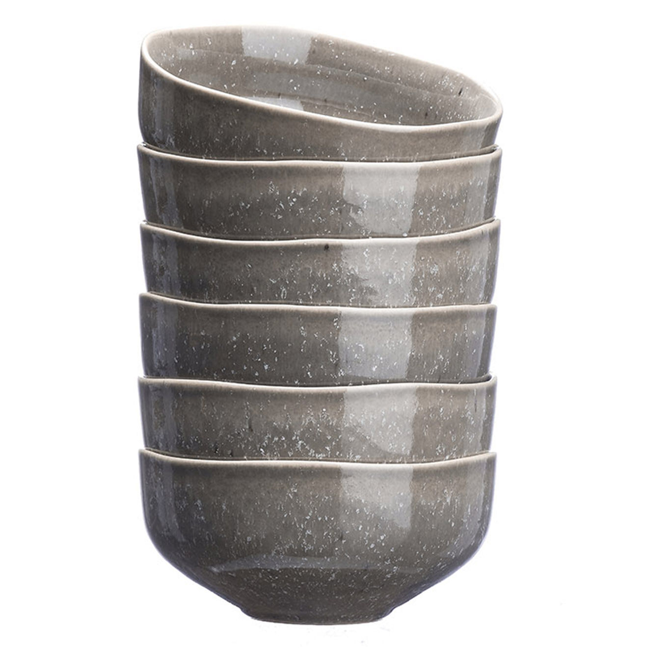 Bjorn 6 Bols en Grès Stellar gris/anthracite - 70 cl