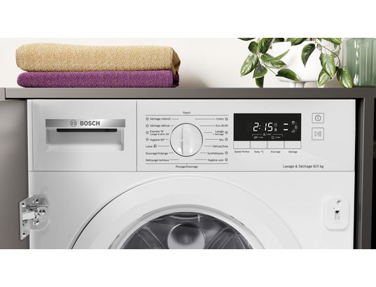 BOSCH - Lave linge sechant encastrable WKD28260FR, Auto Dry