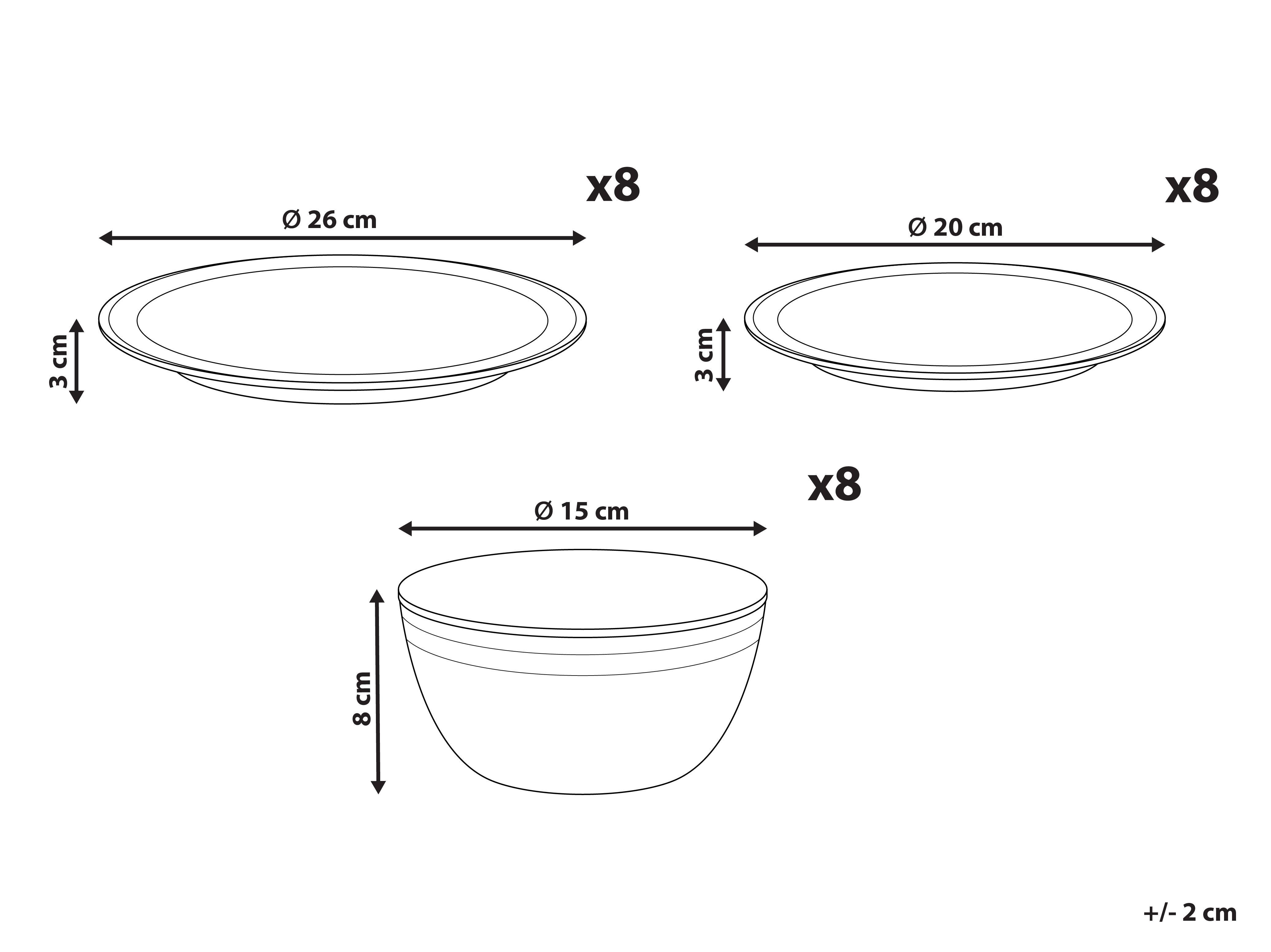 24-delige serviesset CHIVES Steengoed Lichtbeige