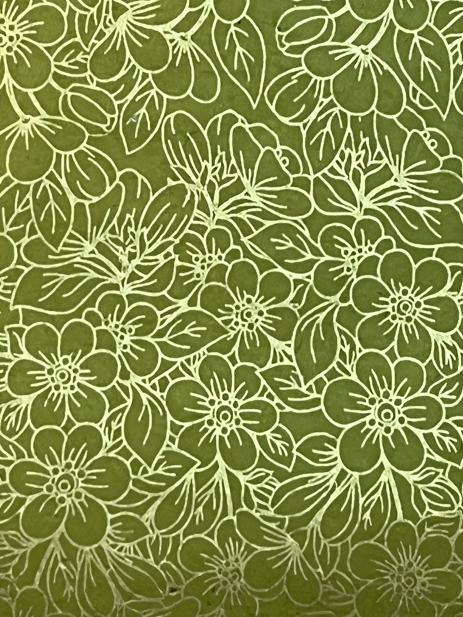 Geschenkpapier 'Floral', grün, gold, L 76 cm, B 51 cm günstig bestellen