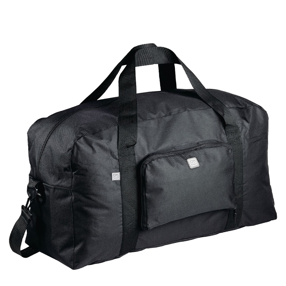 (66L) Gr. XL Adventure Bag Faltbare Reise Tasche mit Schultergurt (852) - Schwarz