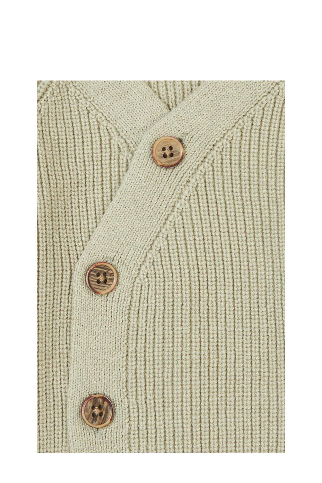Noppies baby grofgebreid vest groen