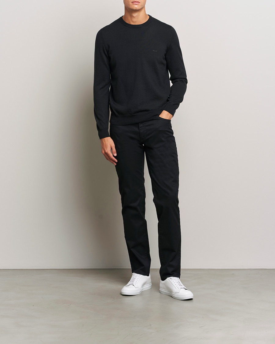 Brax Cadiz Cotton Satin 5-Pocket Pants Perma Black