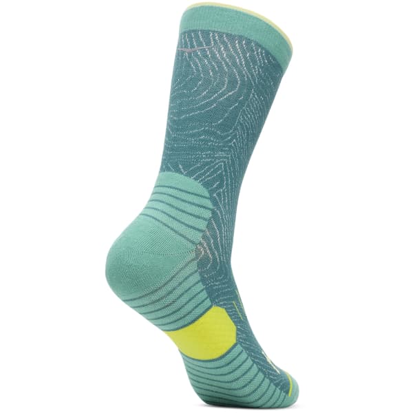 Chaussette running HOKA ONE ONE CREW RUN SOCK 3 PACK CELERY ROOT / PK TWLGHT / OCEANIC