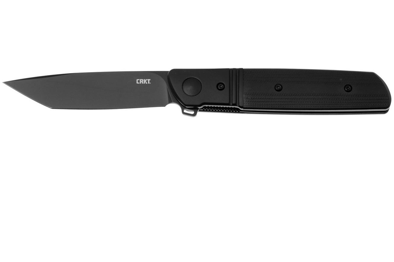 CRKT Bamboozled Tanto Black 5720K Black Oxide D2, Black G10, zakmes, Kenny Onion design