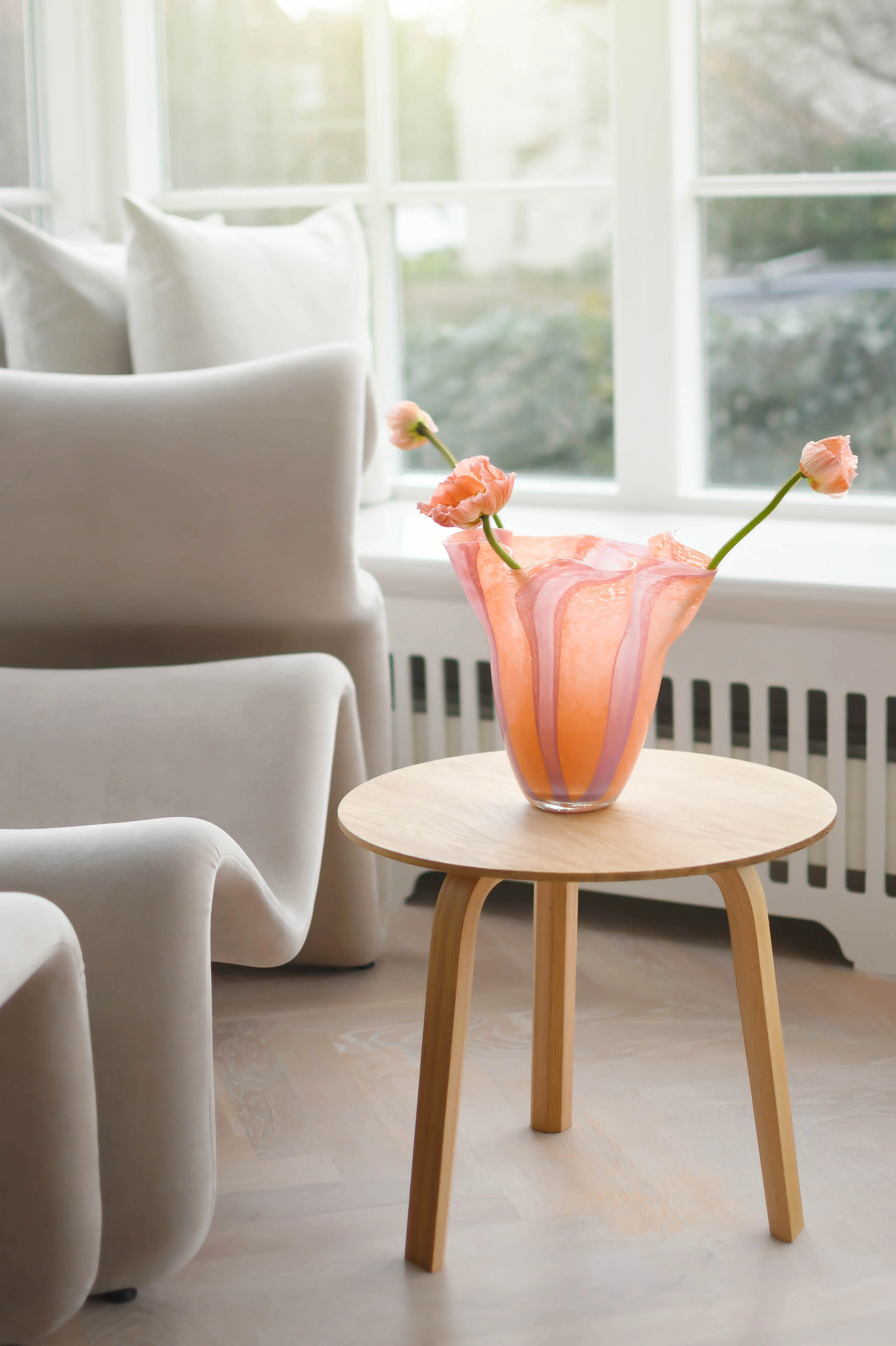 Bahne Interior  Tulipan vase, Orange/Pink - H24 cm