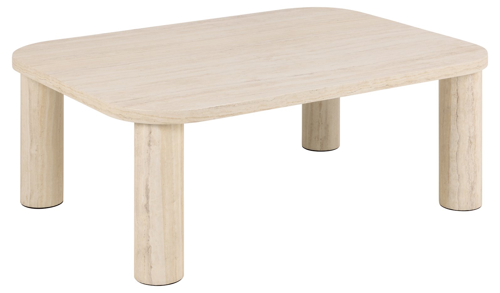 Solano sofabord Topp og understell i travertin. 100x75x36 cm