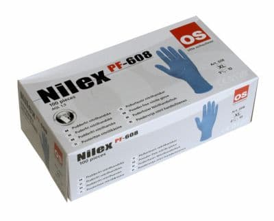 OTTO SCHACHNER Nitril engangshandsker Nilex - pudderfri størrelse CE 9, pakke med 100 stk